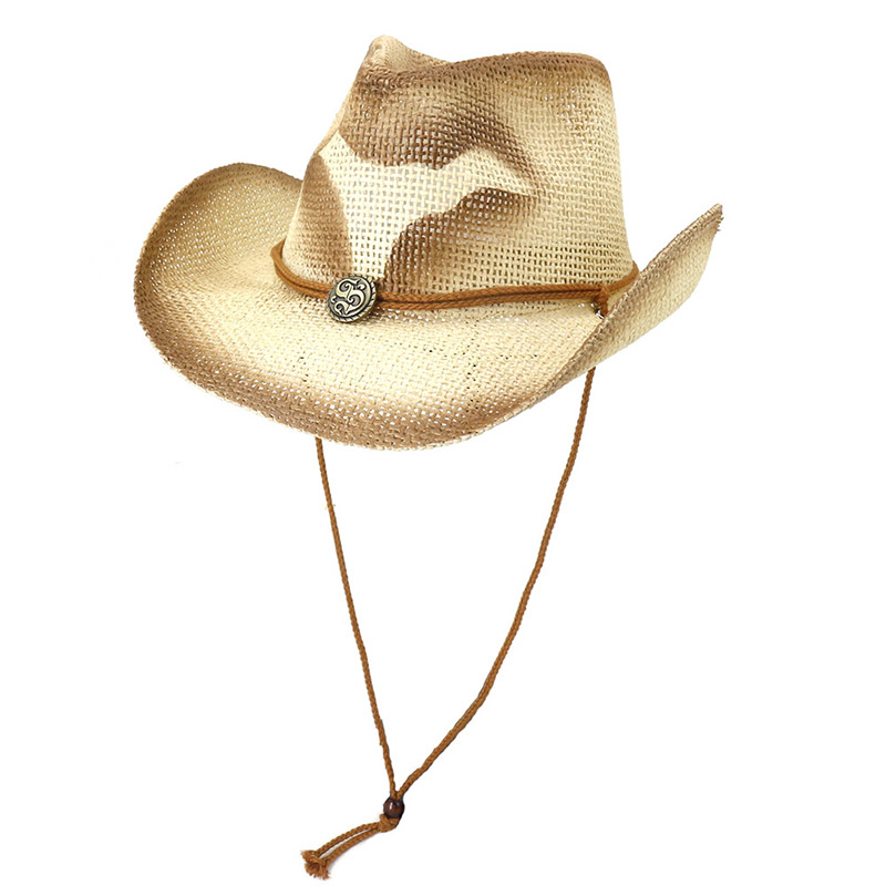 Bull Print Papir Straw Cow Boy Hat