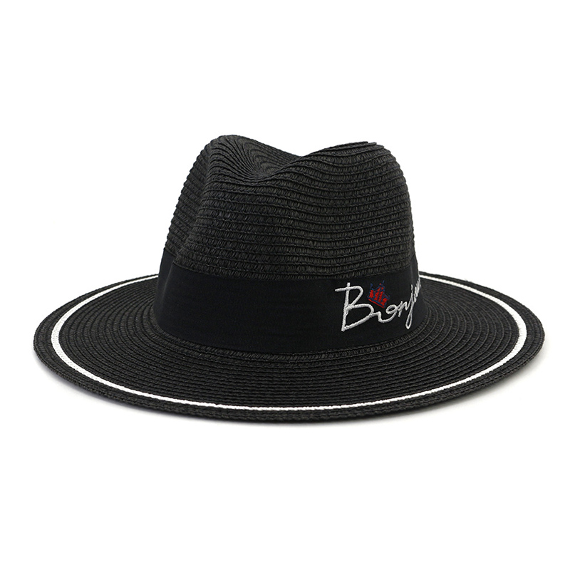 Brugerdefineret logo Dame Straw Fedora Hat