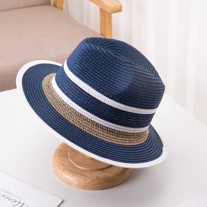 Fancy stribet herre fedora hat til sommer