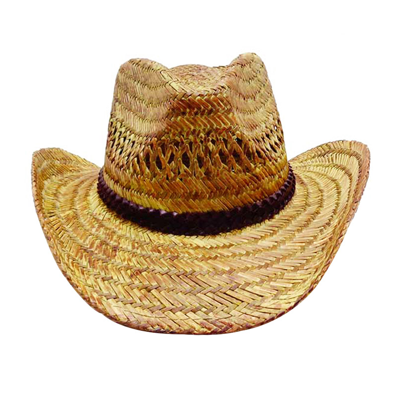 Hule strå herre cowboyhat