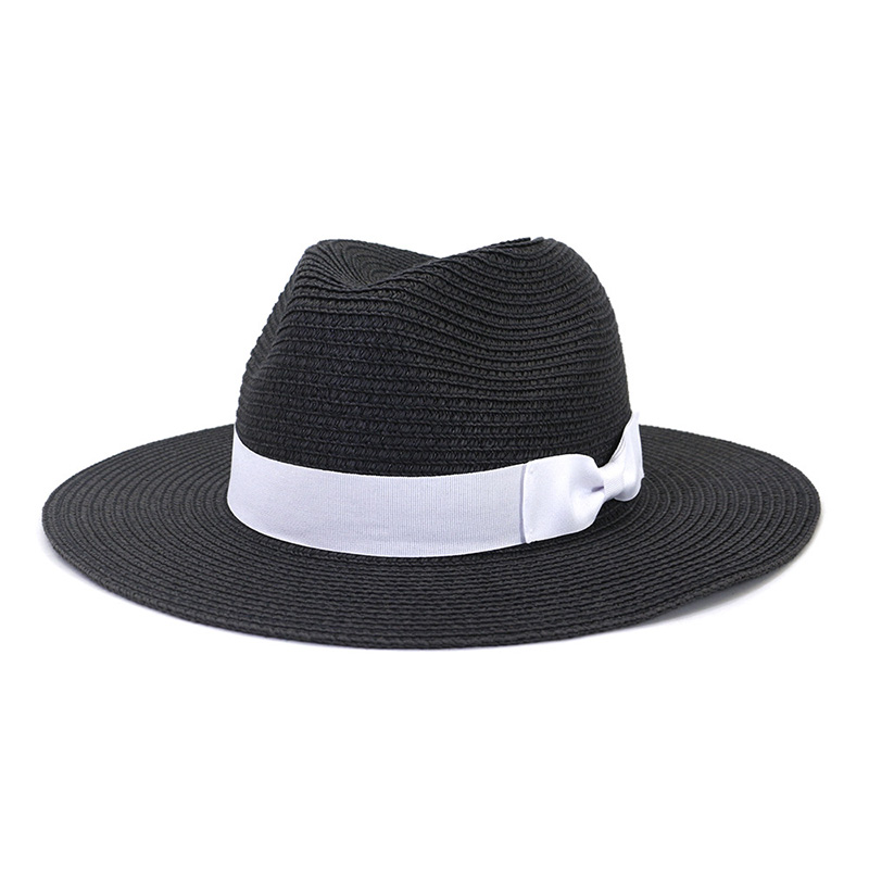 Bowknot Fedora stråhat til mænd