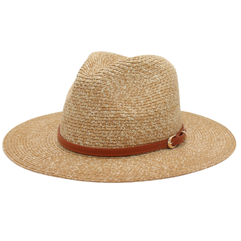 Mix Color Straw Woven Herre Fedora Beach Hat