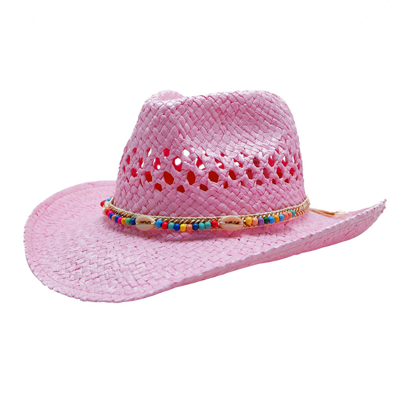 Pink cowboy stråhat