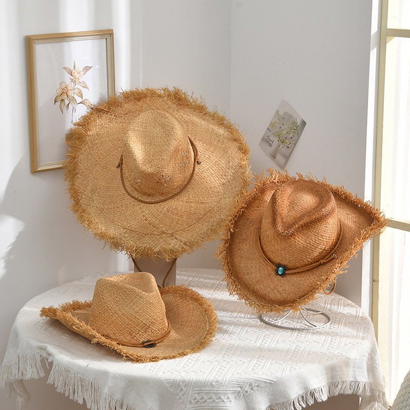 Raffia strå cowboyhat