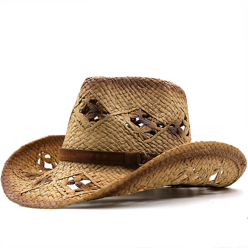 Raffia strå herre cowboyhat