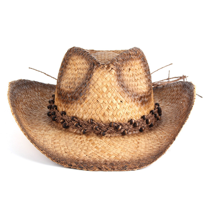 Spary Paint Raffia Straw Cowboy Hatte